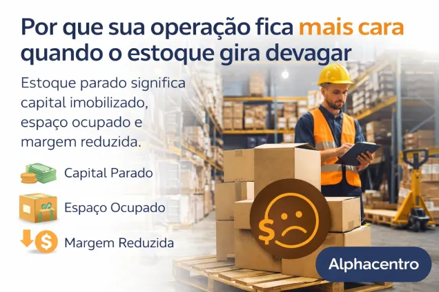 Por que sua operação fica mais cara quando o estoque gira devagar